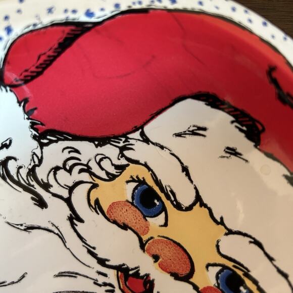1990s VINTAGE Berman Ind Plastic Christmas santa claus Serving Trays 3 sections - Picture 4 of 4